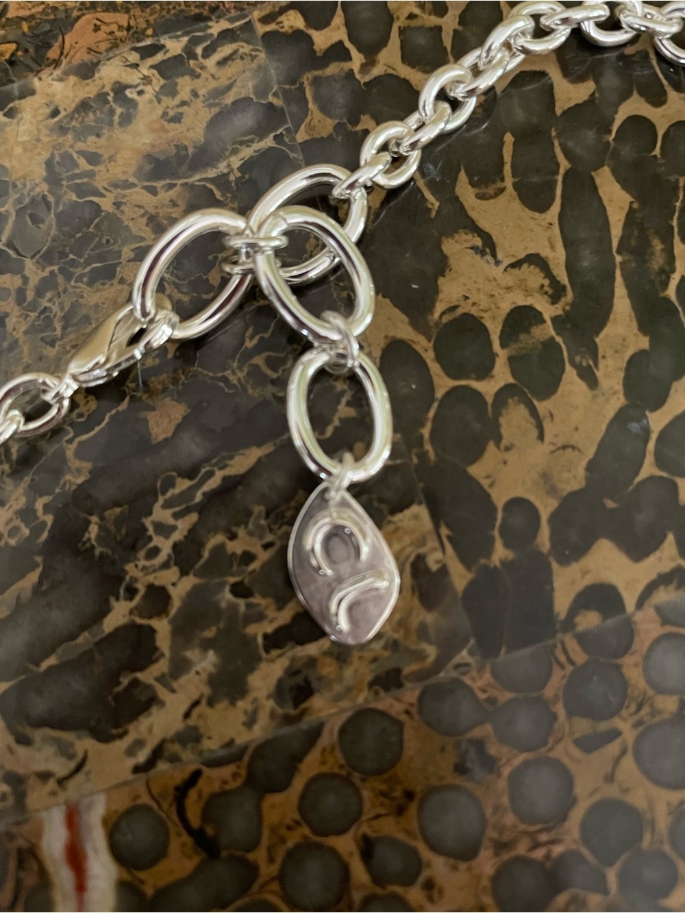 Chan Luu Silver-Tone Link Necklace with Eye and Tag Charms - Picture 6 of 10